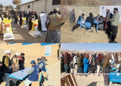 بیش از ۸ هزار خانواده در پنج ولایت کمک‌های مختلف را دریافت کردند