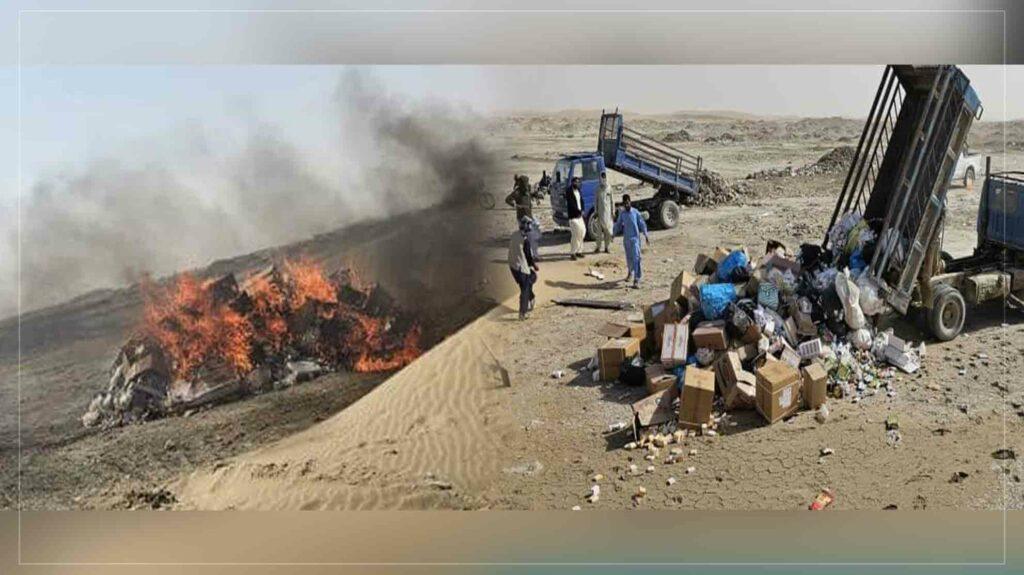 31 detained, expired food, medicines torched in Nimroz