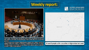 At least 8 people suffer casualties in Afghanistan last week