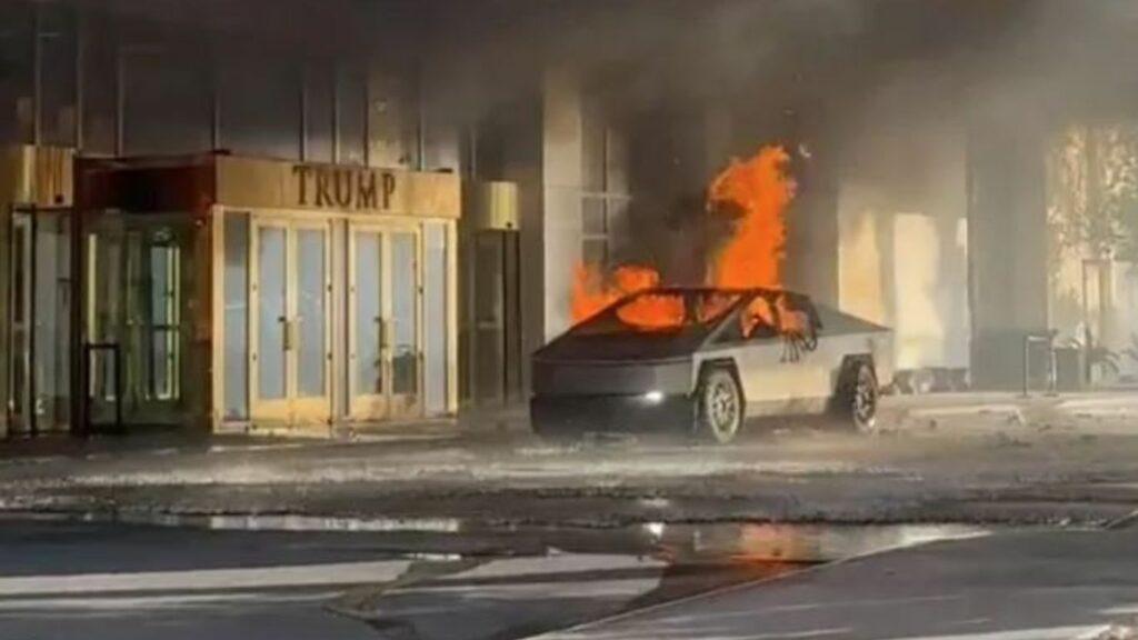 Vehicle explodes outside Trump’s hotel in Las Vegas