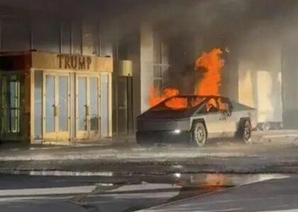 Vehicle explodes outside Trump’s hotel in Las Vegas