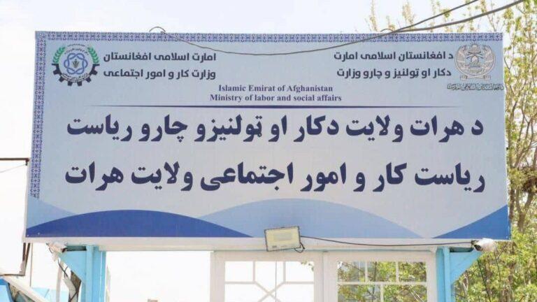 مرکز توزیع جواز کار برای اتباع خارجی در میدان هوایی هرات ایجاد شد