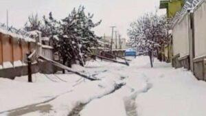 Snowfall topples 30 electricity poles in Paktia