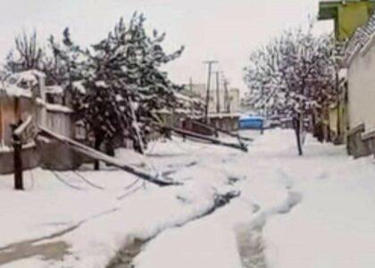 Snowfall topples 30 electricity poles in Paktia
