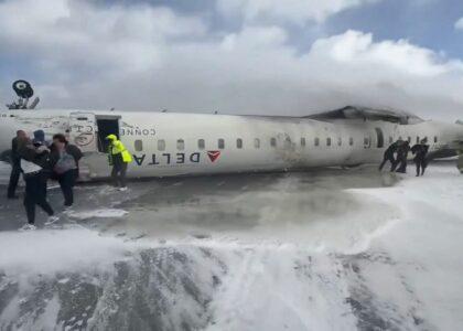 18 injured as aircraft flips upside down in Canada
