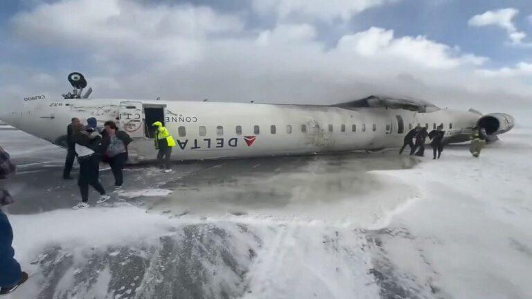18 injured as aircraft flips upside down in Canada