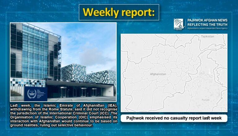Pajhwok received no casualty report last week