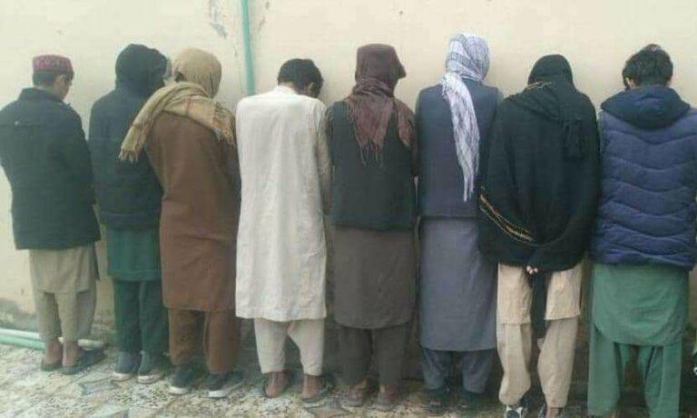 هشت تن به اتهام سرقت در غزنی بازداشت شدند