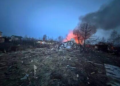 Hundreds of Ukraine drones rain down on Russia