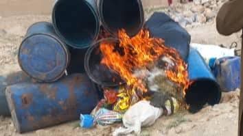 هلمند کې د نشه‌یي توکو د پروسس یوه کارخونه له منځه یوړل شوه