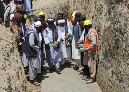 کار بازسازی چهار کانال آبیاری به ارزش ۹ میلیون افغانی در لوگر آغاز شد