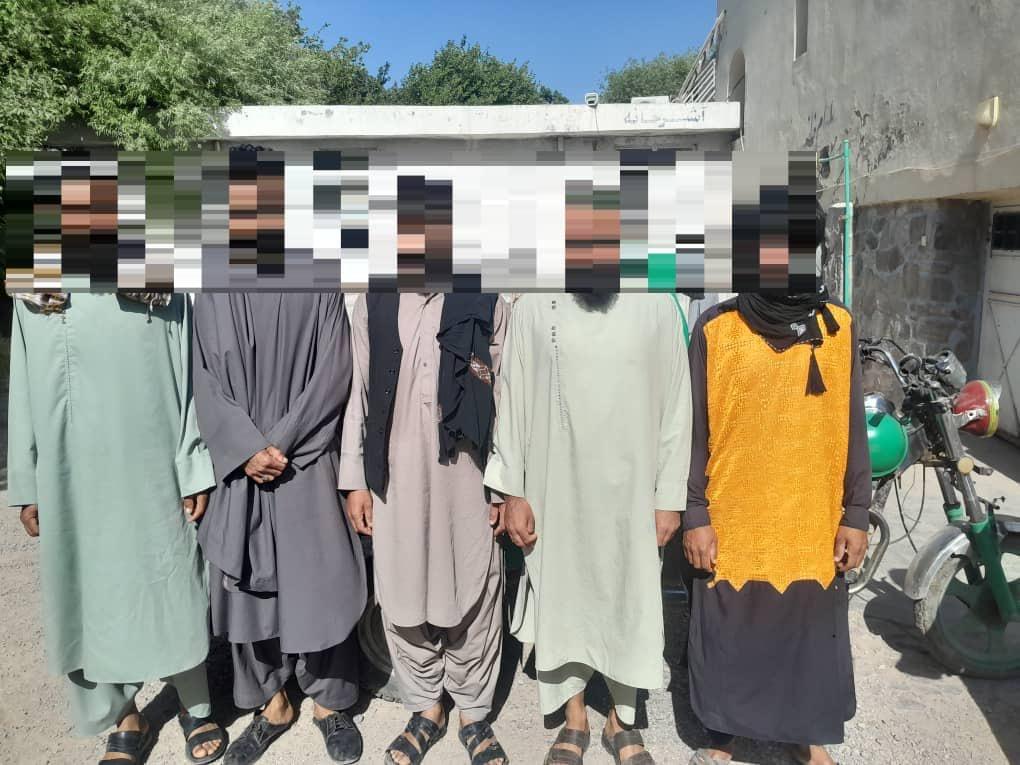 پنج تن به اتهام سرقت در هرات بازداشت شدند