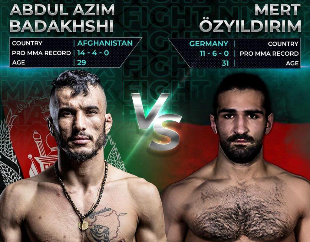 عبدالعظیم بدخشی در برابر حریفی از آلمان به میدان می‌رود