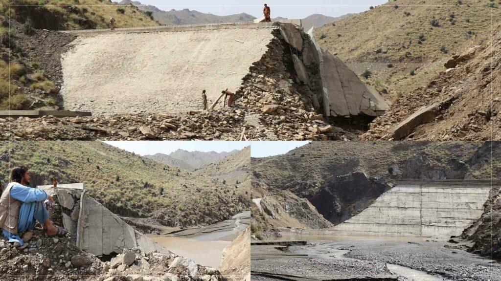 د خوست په ګربزو کې د لېژې تازه جوړ شوی چک‌‌ډیم مات شوی