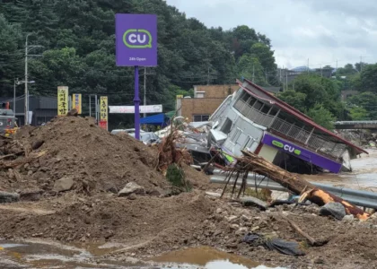 دست‌کم ۱۸ تن از اثر بارنده‌گی‌های شدید در کوریای جنوبی جان باخته‌اند