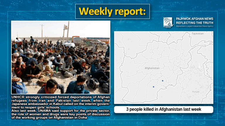 3 people killed in Afghanistan last week