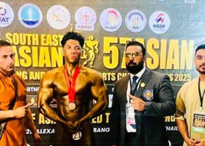 سمیر احسان، ورزشکار پرورش اندام و فتنس افغانستان از مسابقات آسیایی مدال برنز کسب کرد