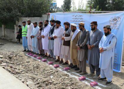 کار یک پروژۀ عمرانی در شهر خوست آغاز شد