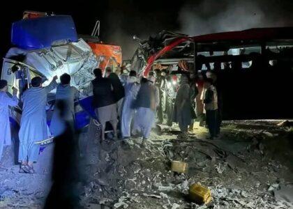 24 injured as bus collides with truck in Baghlan