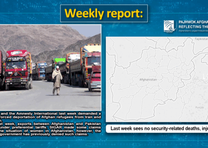 Last week sees no security-related deaths, injuries