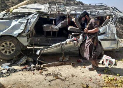 9 killed, 7 wounded as passenger van overturns in Baghlan