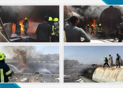 Fuel station fire in Balkh causes 800,000afs loss