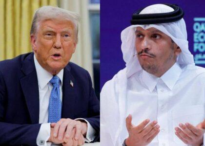 دونالد ترمپ با نخست وزیر قطر دیدار کرده‌است