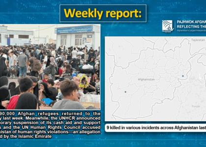 9 killed in Afghanistan last week