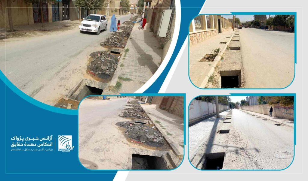 برخی باشنده‌گان فاریاب خواستار تکمیل پروژۀ ساخت سرک‌های داخل شهر میمنه شدند