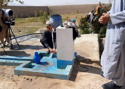 دو شبکۀ آبرسانی در غزنی به بهره‌برداری سپرده شد