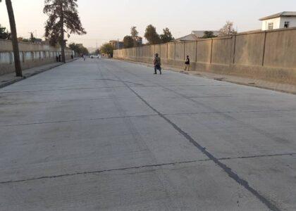 یک سرک در شهر میمنه کانکریت‌ریزی شد