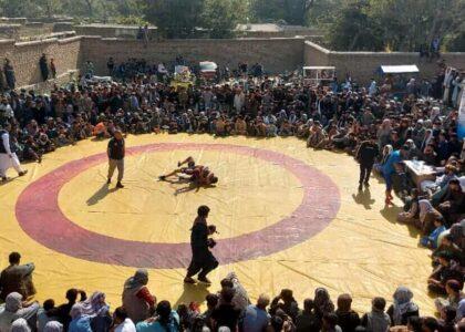 مسابقات پهلوانی میان ورزشکاران سه ولایت در پروان برگزار شد