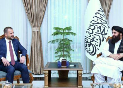 متقي د ترکيې له شارژدافیر سره د مخه‌ښې ليدنه کې د سياسي او اقتصادي اړيکو پر پراختیا غږېدلی