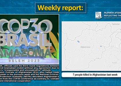 7 people killed in Afghanistan last week