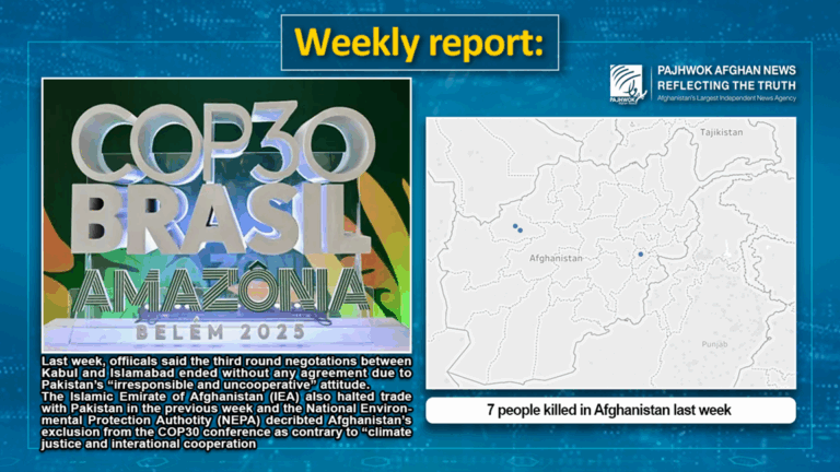 7 people killed in Afghanistan last week
