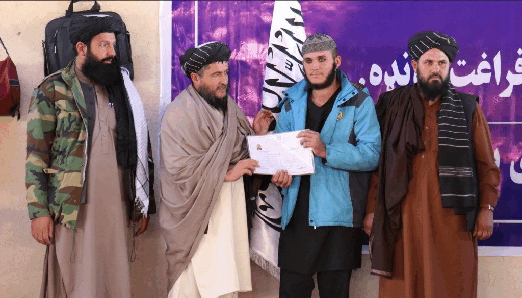 Cured addicts graduate from vocational training in Kabul