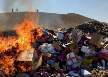 2.5 tonnes of expired food, non-food items set alight in Badghis