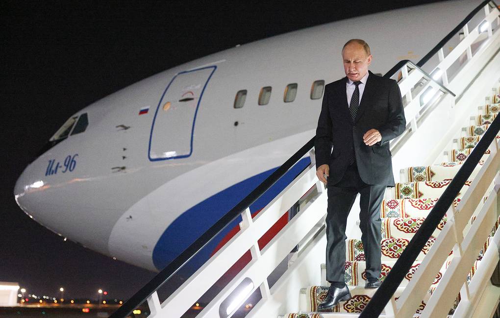 Putin arrives in Turkmenistan on 2-day visit