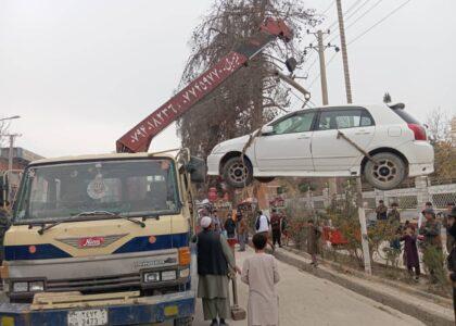 قوماندانی امنیۀ فاریاب: وسایط نقلیۀ پارک‌شده در کنار جاده‌ها در شهر میمنه جمع‌آوری می‌شود