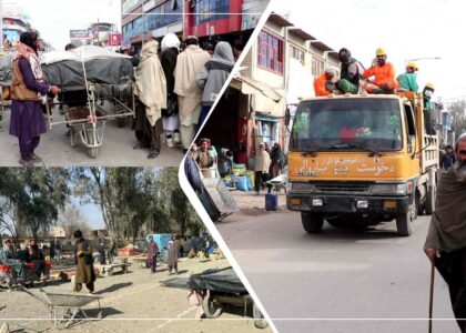 د خوست ښار له مرکزي برخې لاس‌پلورونکي ځانګړي شوي ځای ته لېږدول کېږي