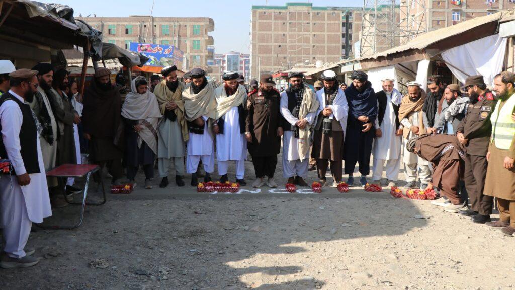 کار ساخت یک سرک در شهر خوست آغاز شد