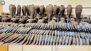 لغمان کې د سپکو او درنو وسلو سلګونه مرمۍ کشف او ضبط شوې دي