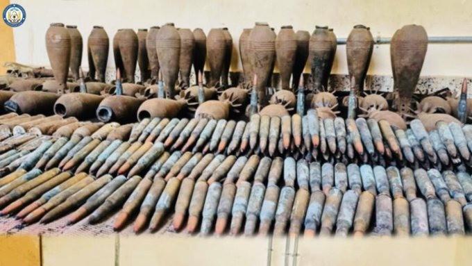 کشف و ضبط صدها فیر مرمی سلاح‌های سبک و سنگین در لغمان