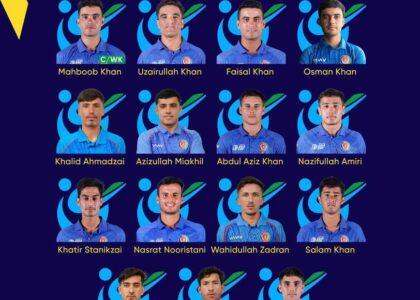 Afghanistan unveils squad for ICC U-19 Cricket World Cup