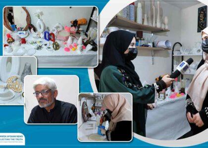 Afghan woman builds business through resin art