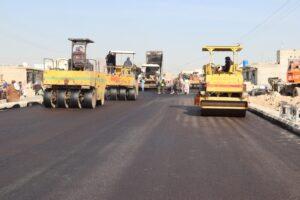 Kandahar road being asphalted at 70m afs