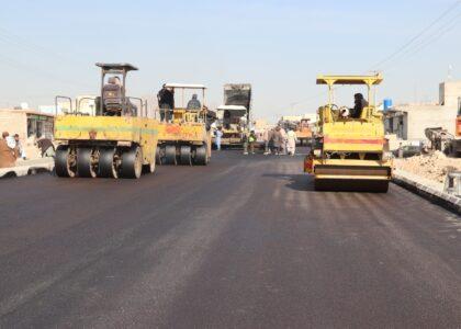 Kandahar road being asphalted at 70m afs