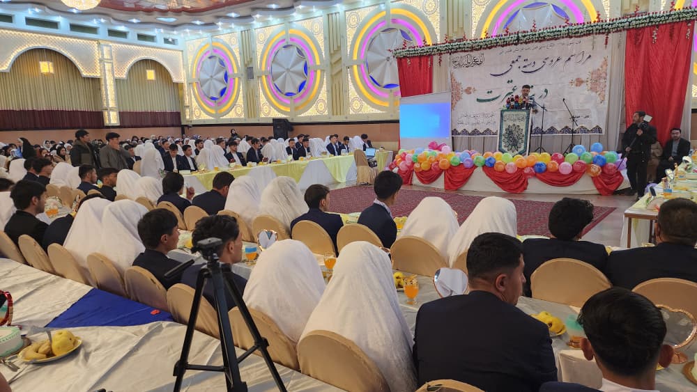 مراسم عروسی دسته‌جمعی ده‌ها زوج جوان در کابل برگزار شد