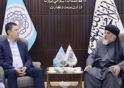 گفت‌وگوی وزیر صنعت و تجارت افغانستان با والی سیردریای اوزبیکستان درباره گسترش روابط تجاری