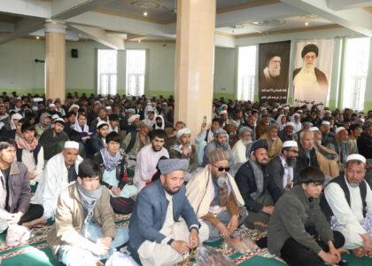 غزني کې د ایران د مذهبي مشر د مرګ په تړاو پراخه ولسي غونډه وشوه